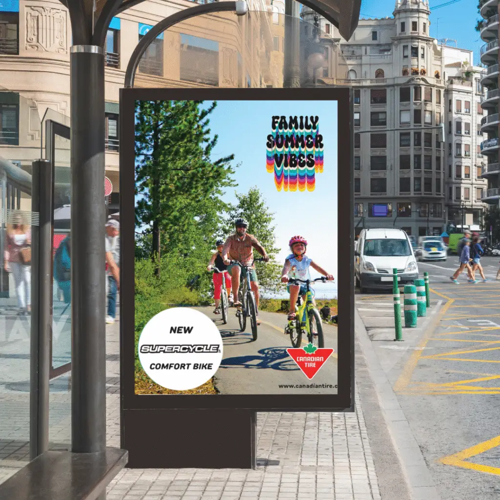 Billboard mockup containing my Out-of-Home (OOH) advertising creation for a Canadian Tire marketing campaign.