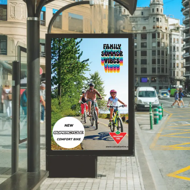 Billboard mockup containing my Out-of-Home (OOH) advertising creation for a Canadian Tire marketing campaign.