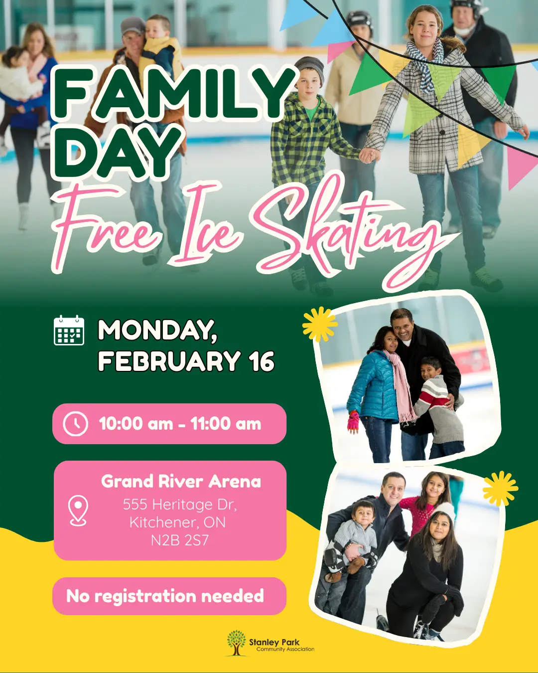 Family Day Free Ice Skating Event IG Post