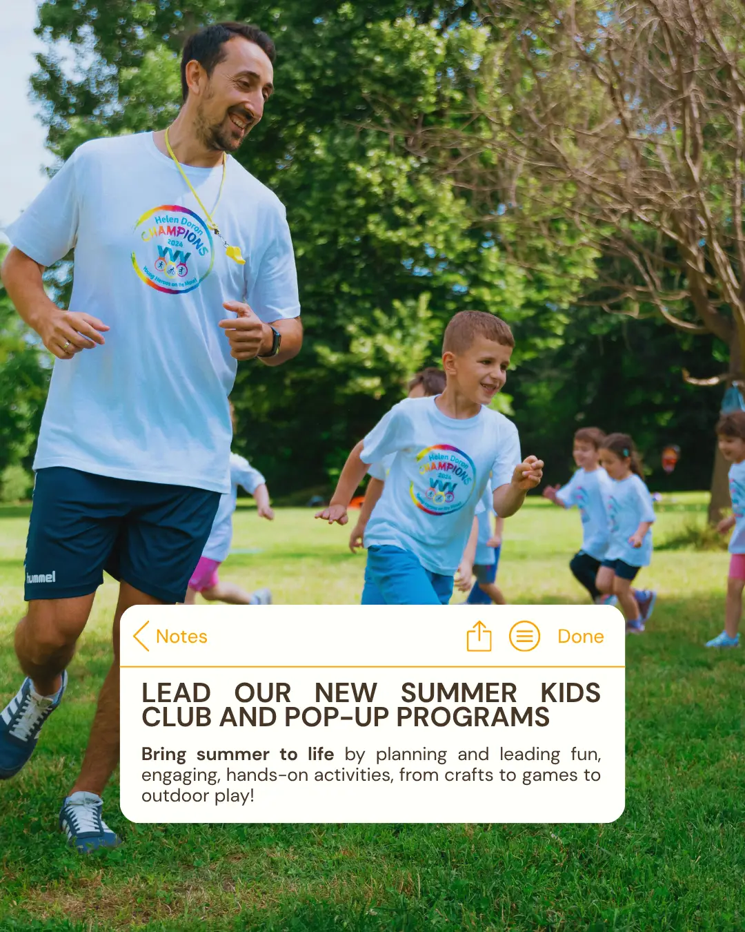 summer programs instructor ig post ii